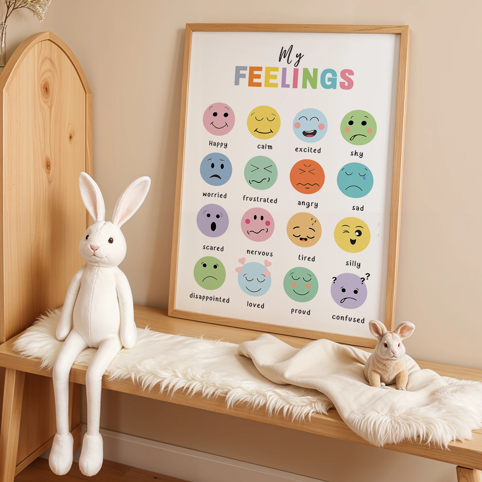 Cartoon kinder Farbe Bildung Emotion Tisch Wand Kunstdrucke Leinwand Malerei Poster Bild Für Wohnzimmer Wohnkultur