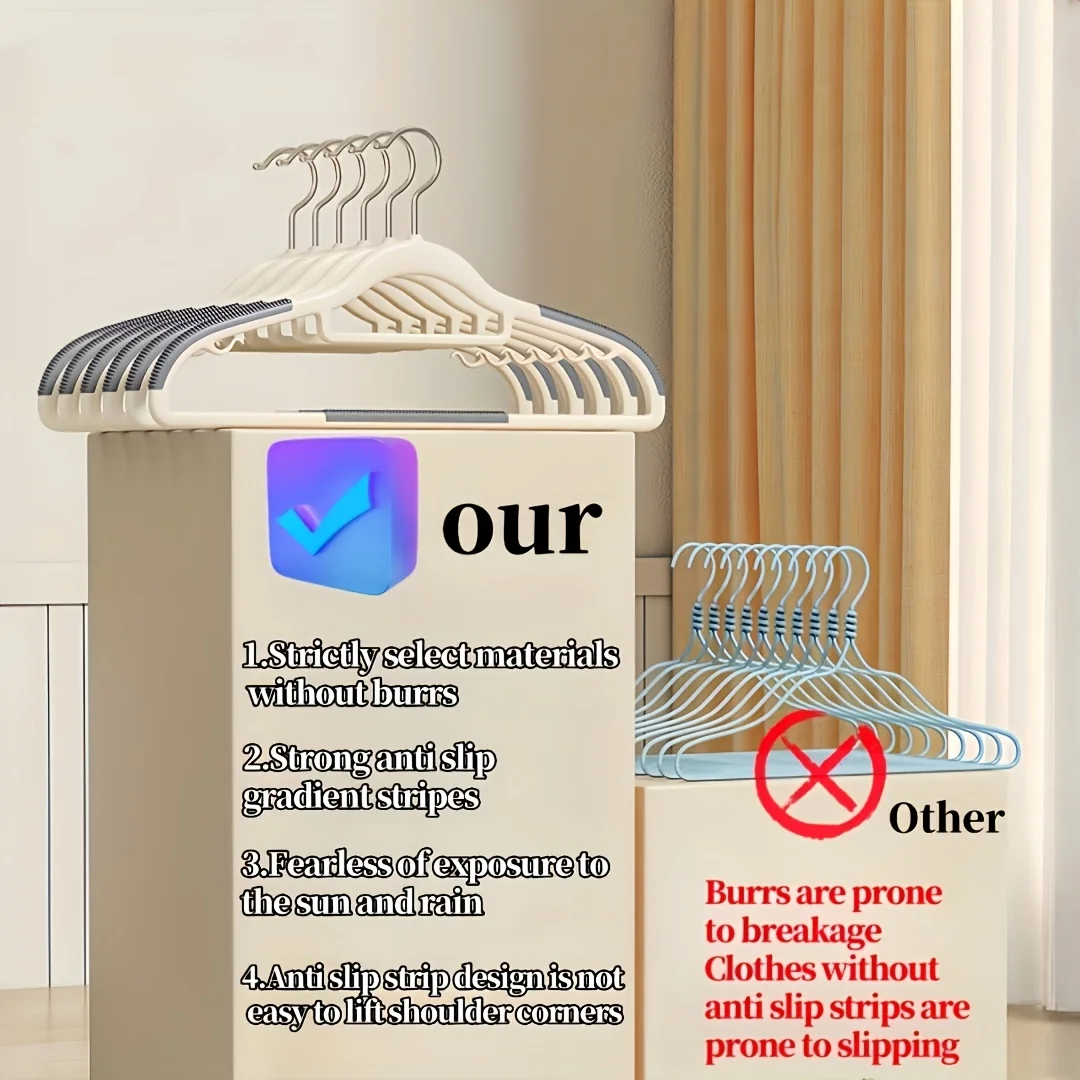 30-teiliges Set rutschfeste Kleiderbügel, robust und langlebig, drehbare Haken-Kleiderbügel, Wäscherei, Badezimmer und Schlafzimmer, Kleiderbügel, Organisation – Detail 9