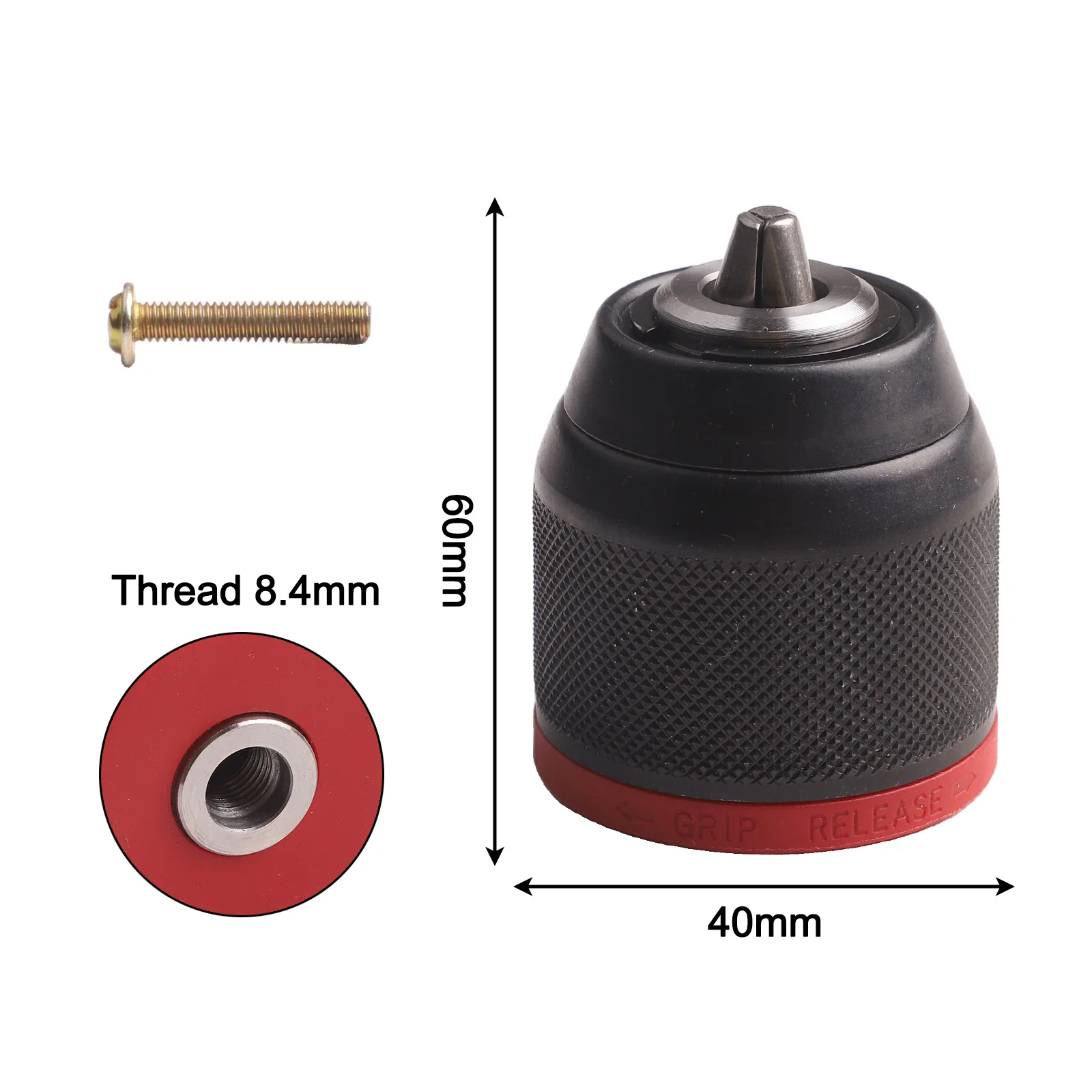 Design robusto do adaptador de mandril de broca sem chave feito de material de aço para longevidade e desempenho confiável