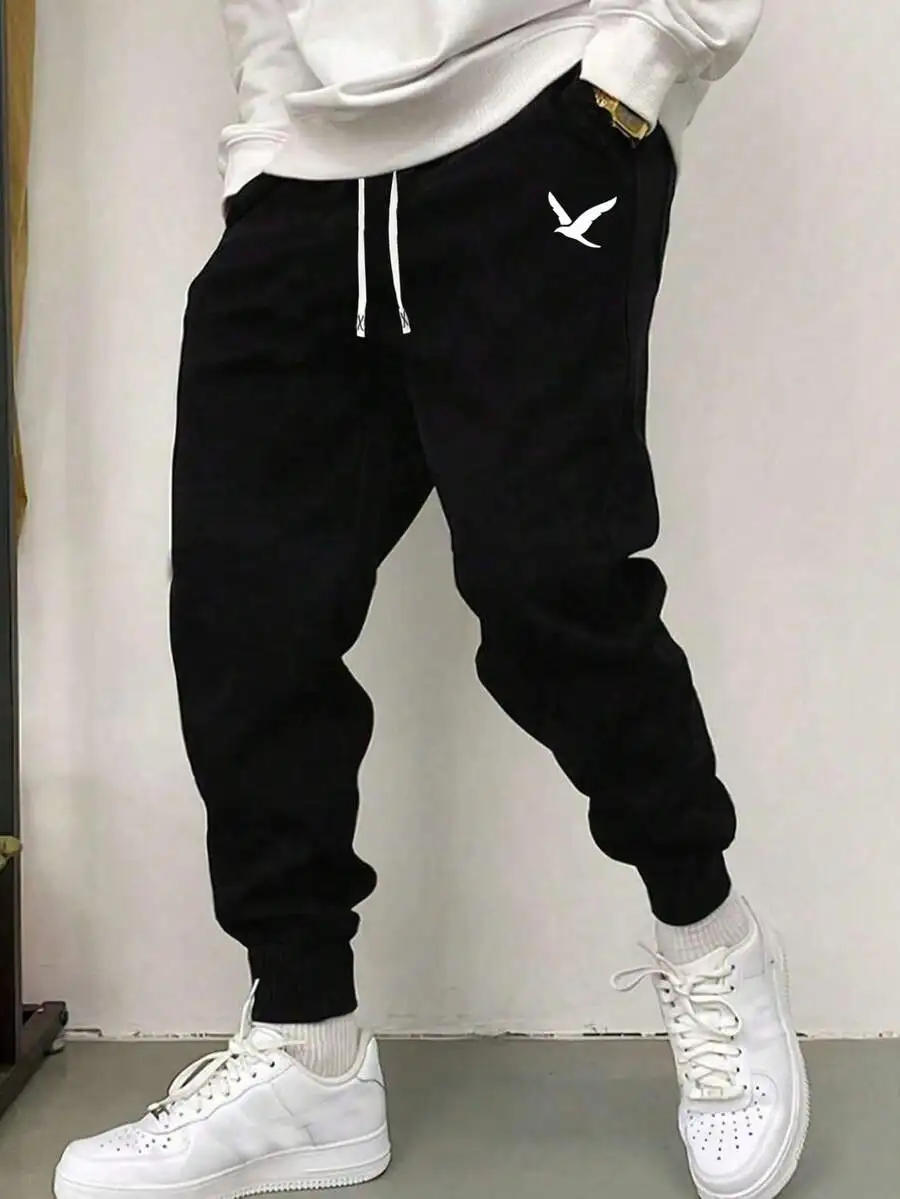 1pc Men's Casual Sweatpants, Loose Fit, Suitable For Jogging, Home & Outdoor Activities, Also Can Be Wedding Gift. Made Of 100%