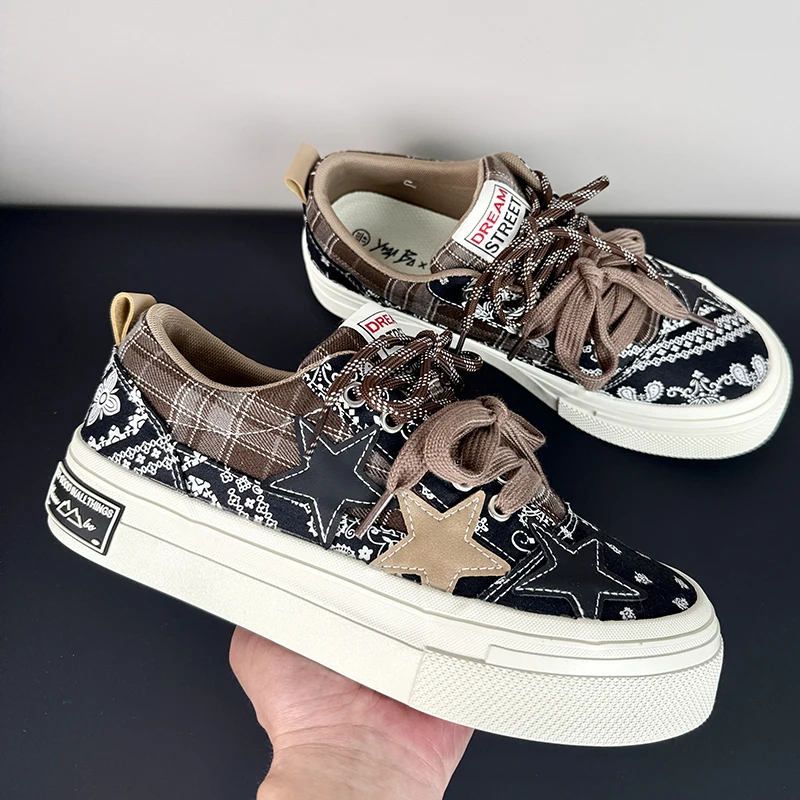 Thick Sole Fashion Solid Color Men Shoes 2025 Autumn New Men's Casual Shoes Wear Resistant Anti Slip Breathable Outsole Footwear