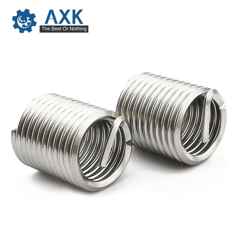 20Pcs M12*1.75*2D Screw Thread Insert A2 Stainless Steel 304 Fasteners Repair Tools Kit Coiled Wire Helical Screw Sleeve Set