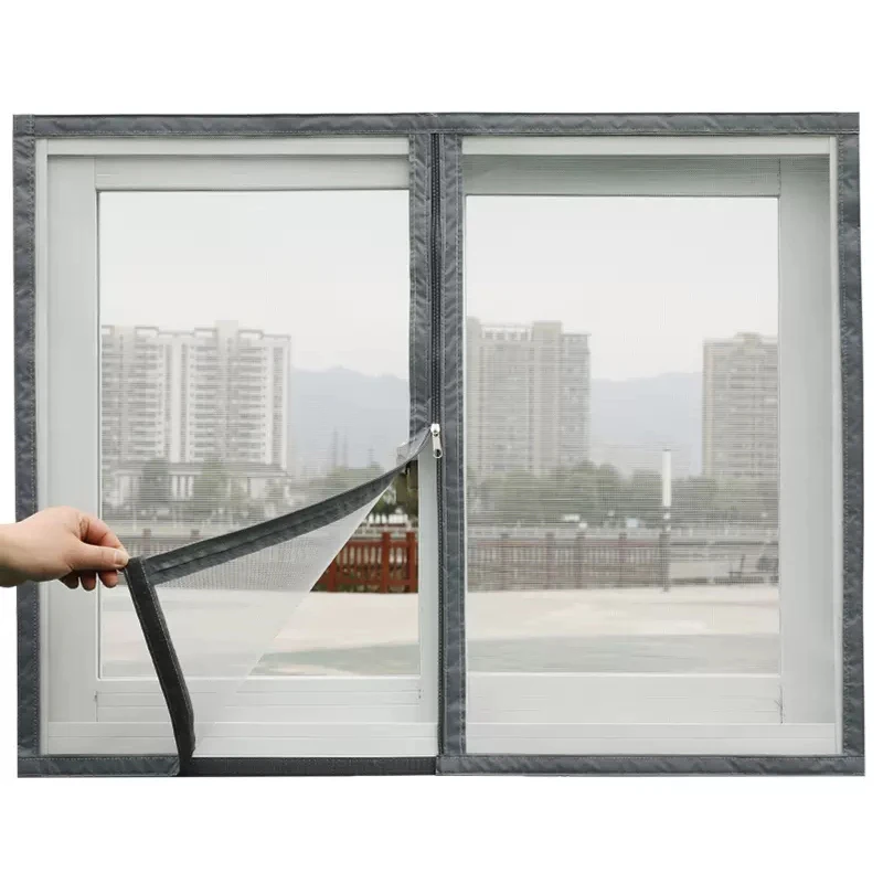 

Customizable Zipper Mosquito Net Encrypted Window Net Removable Anti-mosquito Self-Adhesive Mosquito Net Window Screen mosquito