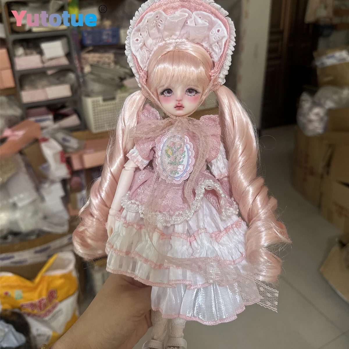 YUTOTUE – jolie poupée fille de 13 pouces de hauteur, jouet avec perruque de cheveux bouclés, chaussures habillées, ensemble complet, cadeau réaliste pour enfants