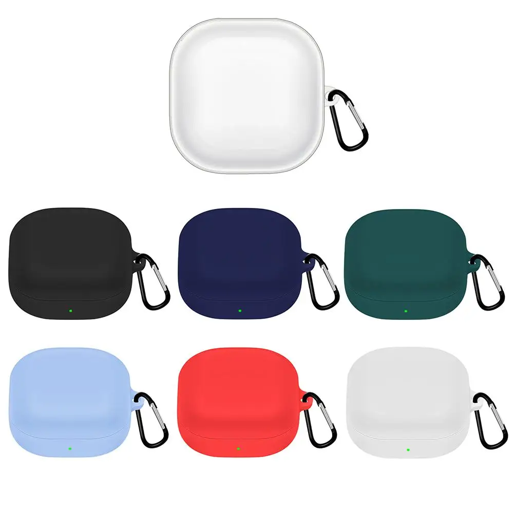 Capa protetora Maleta com gancho, Capa de Silicone, Compatível com Samsung Galaxy Buds 2 Live Case, Galaxy Buds 2 Pro