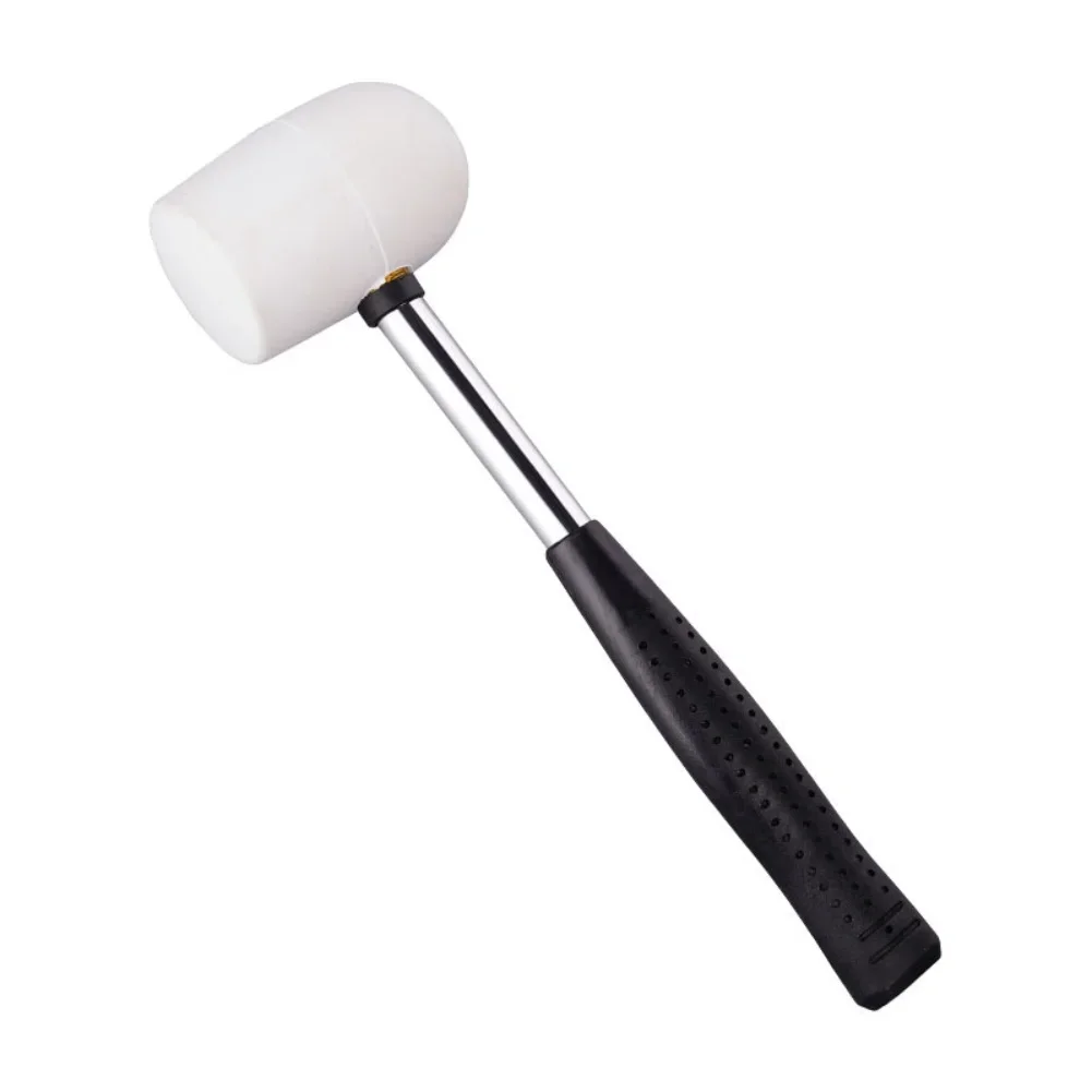 For DIY Projects Rubber Mallet Tile Hammer Soft Face Mallet For DIY Projects Gentle Rubber Face Tubular Steel Handle