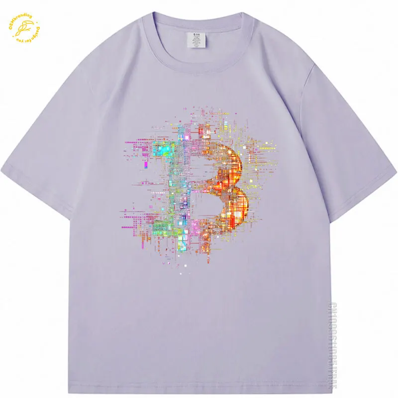 بيتكوين شعار تي شيرت الرجال 2025 الساخن التشفير التاجر المستثمر Cryptocurrency Btc المتضخم تي شيرت Y2K الملابس تي شيرت قصير تي شيرت س الرقبة #3