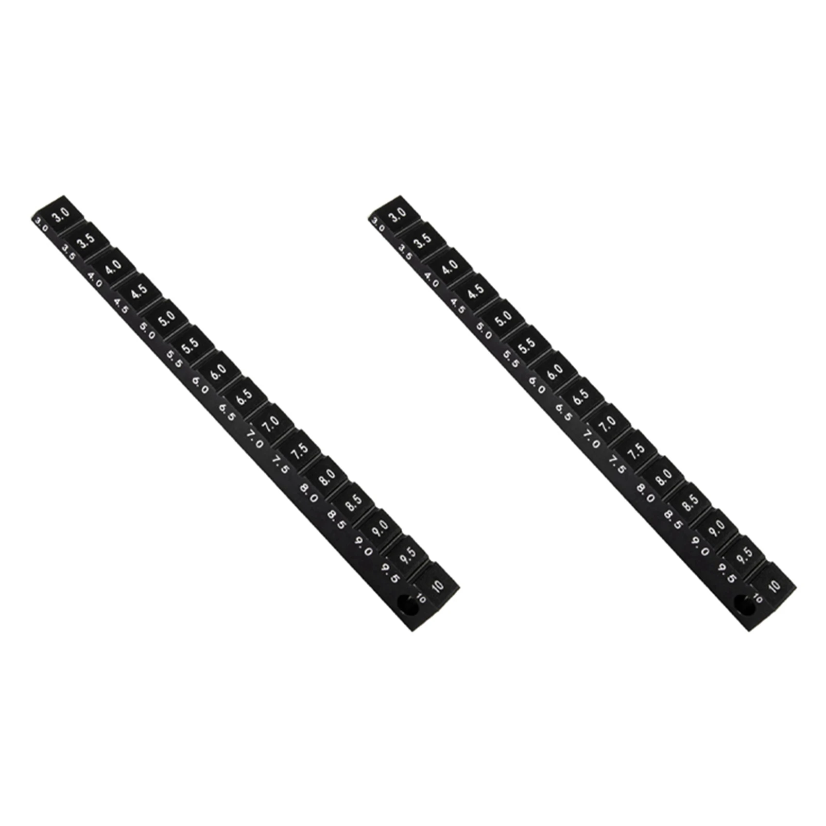 A17I 2X Adjustable Ruler Adjusting RC Car Ride Height 3-10mm & Wheel Rim Camber Tools RC Car Part Black