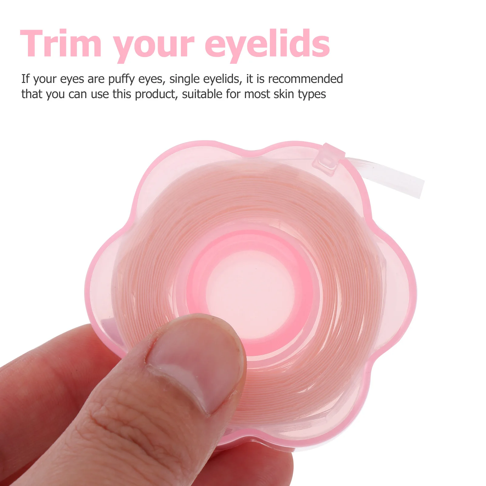 

2 Sets Invisible Double Eyelid Tape Water Activated Eye Sticker For Women Makeup Supplies Easy Apply Firm Hold Pink