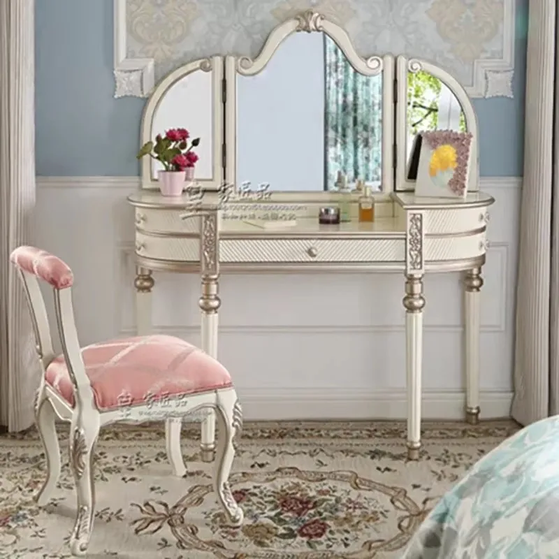 Storage Unique Dressing Table Girls Bedroom Nordic Makeup Girls Dressing Table Multifunctional Muebles Para Dormitorio Decor