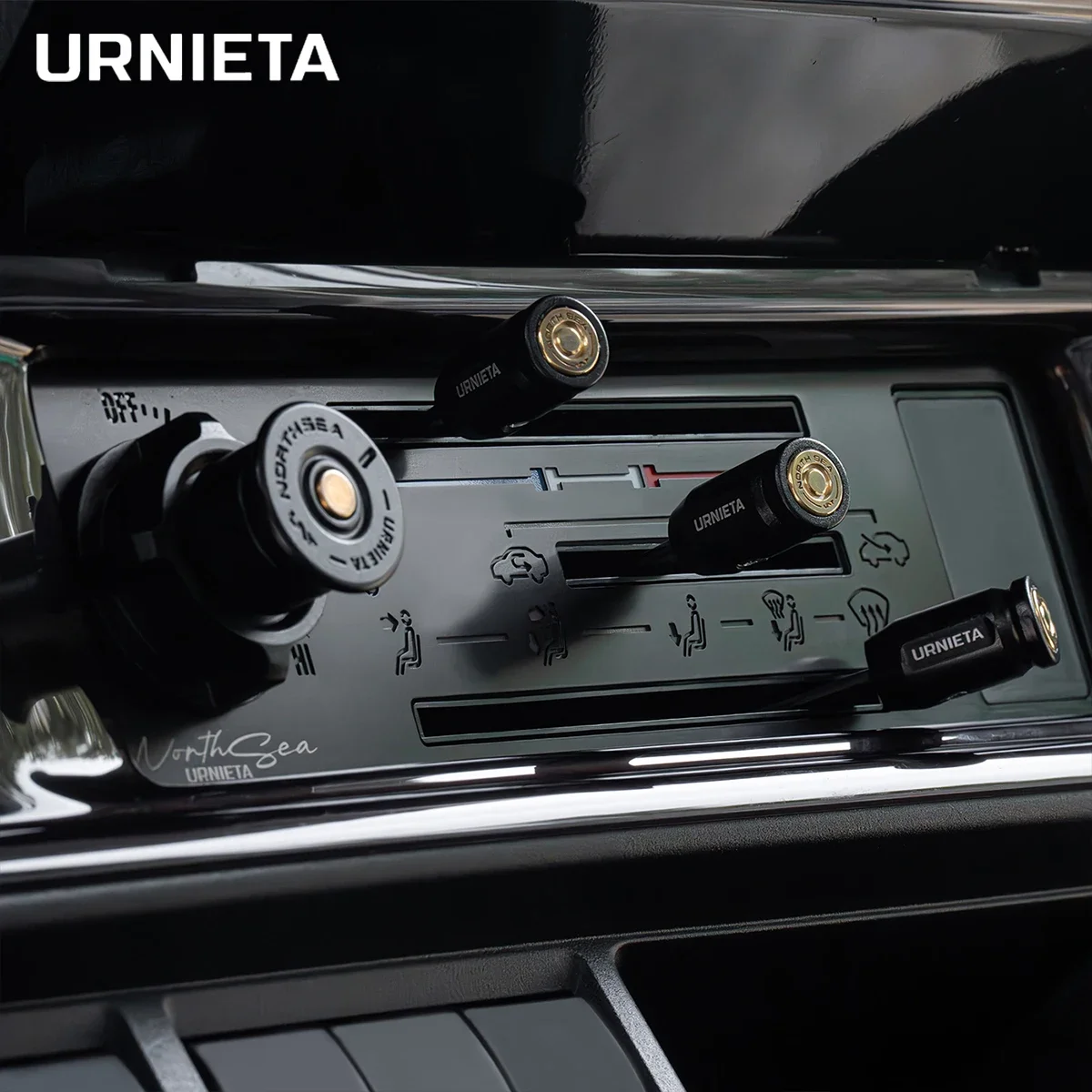 New style URNIETA AC Control Panel Knob Trim, Interior Air Conditioning Control Decoration & Upgrade Parts For Toyota Land Cruis