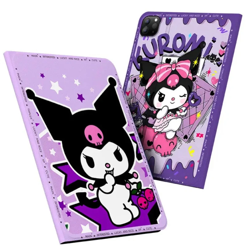 

MINISO Kuromi For iPad Case Funda ipad 8/9/10/11 A16 10.2in 11in Tablet Cover Air 3 4 5 10.9in M2 M3 Pro4 5 6 M4 Protective case