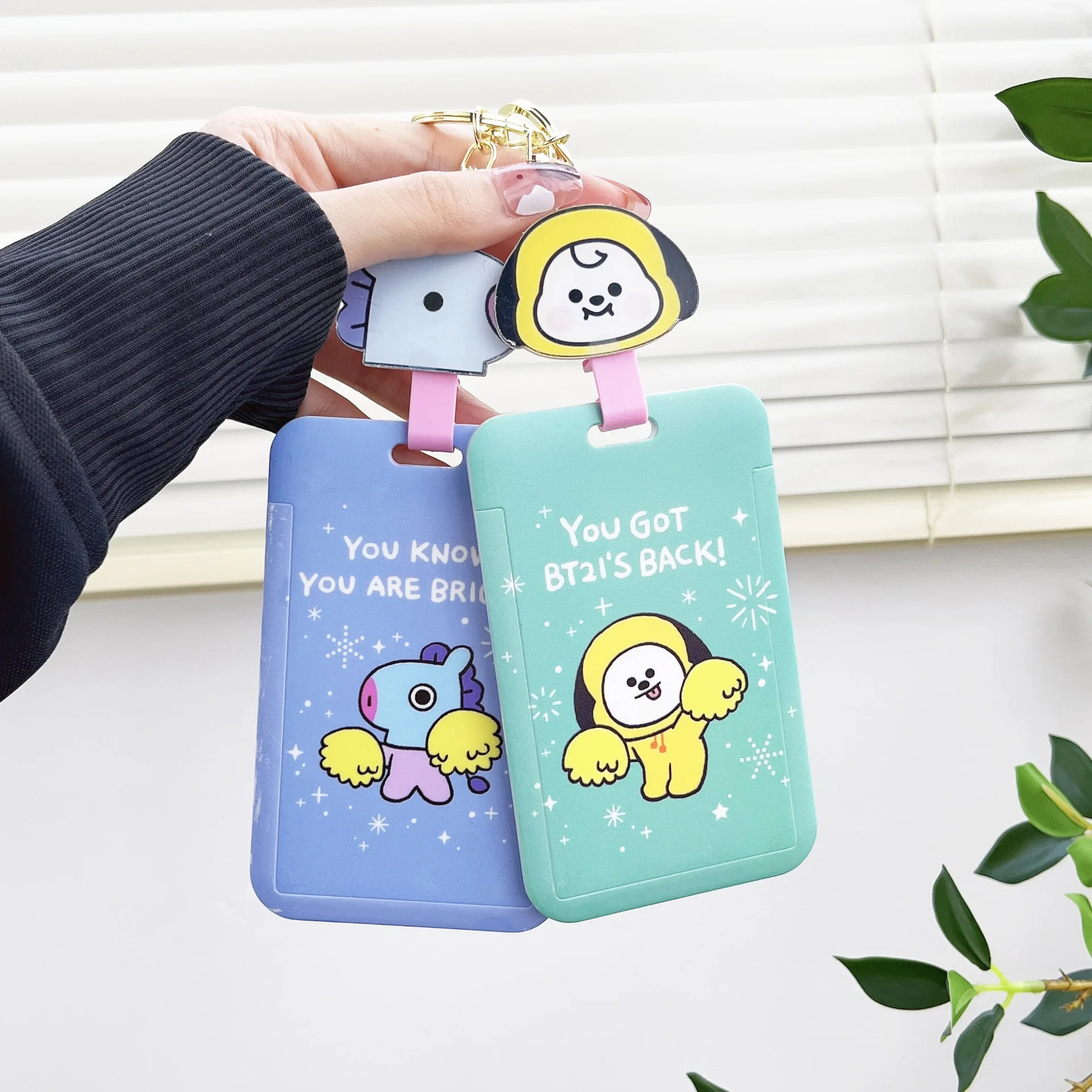 BT21 Card Holder for Campus Card Protection, Transportation Storage, Cute Puppy, Work Card, Backpack Pendant, LINE FRIENDS view 3