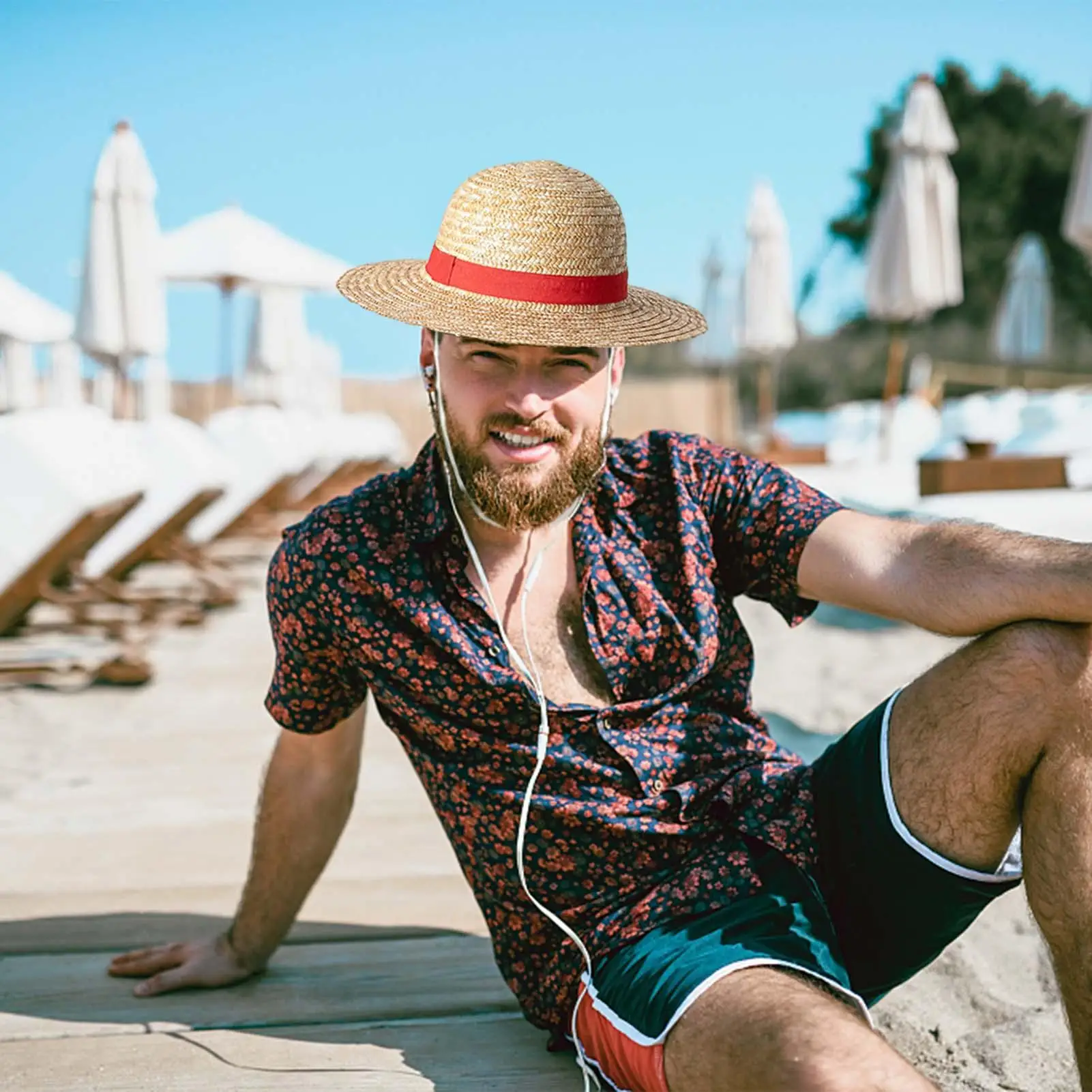 Kapelusz słomkowy Anime Cosplay Rekwizyt Luffy Czapka Role Play Letnie kapelusze słomkowe Akcesoria do występów scenicznych Dorosły Unisex Kapelusz przeciwsłoneczny