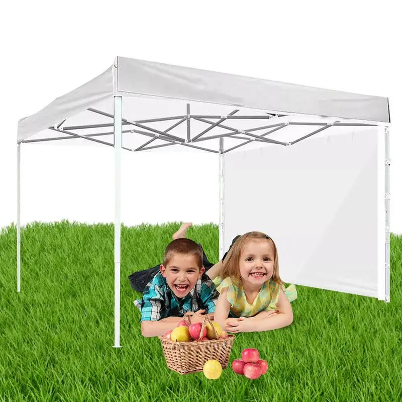 Outdoor Folding Tent Cloth Side Wall Rainproof Waterproof Tent Gazebo Garden Shade Shelter Side Wall Without Canopy Top&Frame