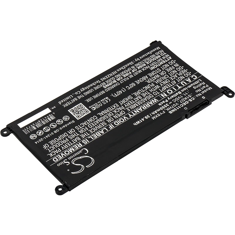 CS 3550mAh/39.41Wh battery for DELL Chromebook 11 3100,Chromebook 11 3180, Chromebook 11 3189 51KD7, FY8XM, Y07HK