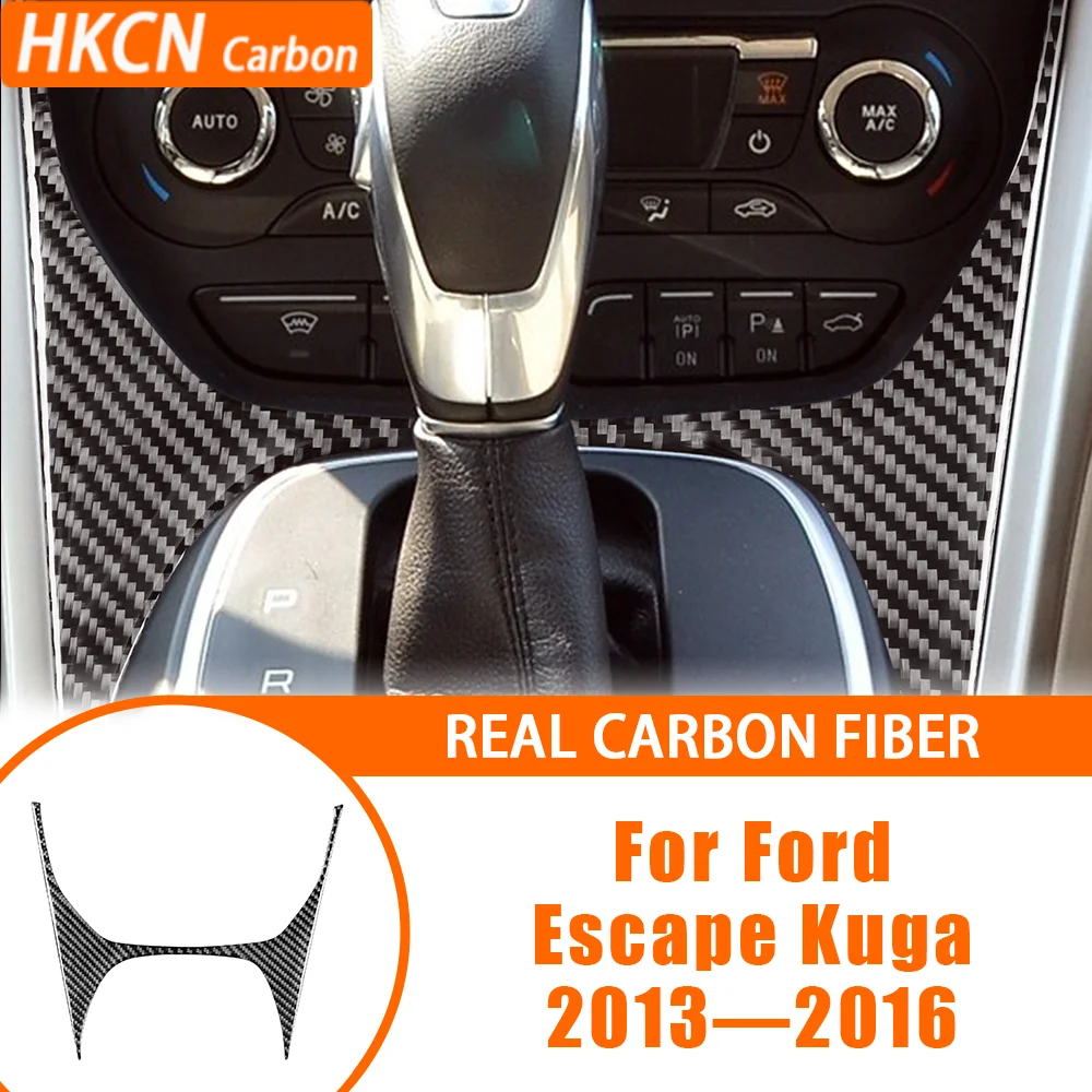 

For Ford Escape Kuga 2013—2016 Car Accessoreis Carbon Fiber Center Console Upper Panel Interior Cover Trim Sticker Modification