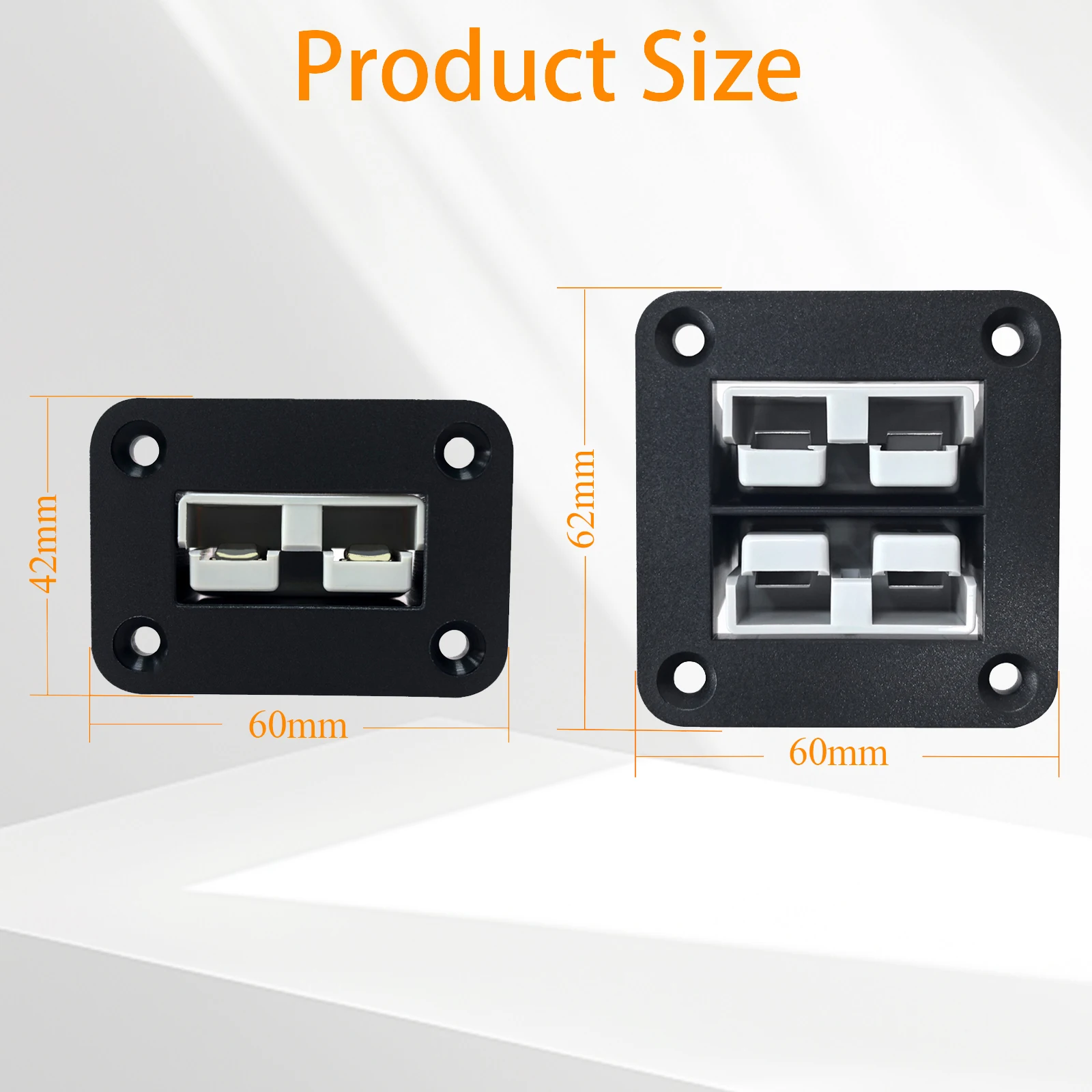 50A Singel / Dual Flush Mount Bracket For Anderson Plug Power Charging Solar Battery Connector Panel For Ship Yacht RV Caravans
