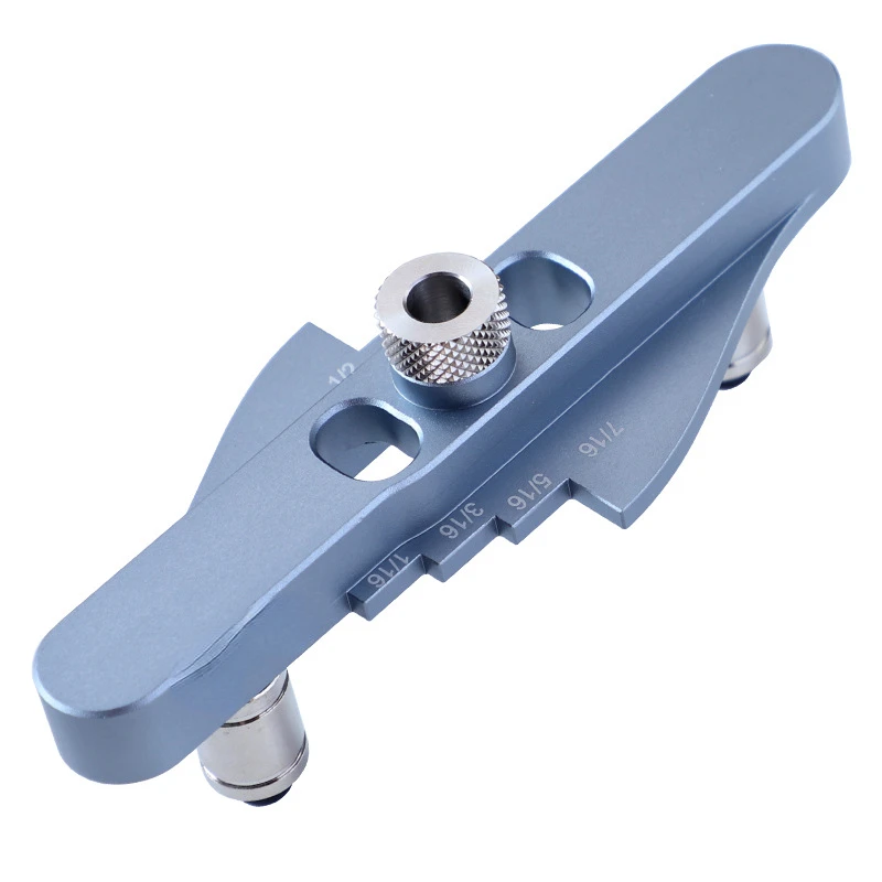 Aluminum alloy straight hole drilling locator self centering circular marking wooden tenon positioning  woodworking tool