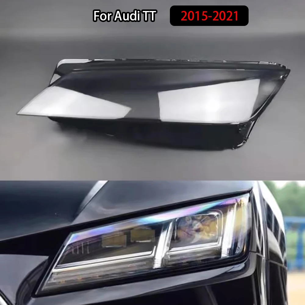 

For Audi TT 2015-2021 Headlamp Cover Transparent Lamp Shade Shell Lens Plexiglass Replace Original Lampshade