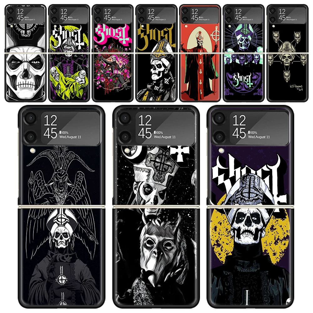 Ghost Papa Emeritus Cases For Samsung Galaxy Z Flip 4 5 6 3 Z Flip6 Flip4 Flip5 Flip3 ZFlip6 ZFlip5 5G Hard Shockproof Fundas Ga