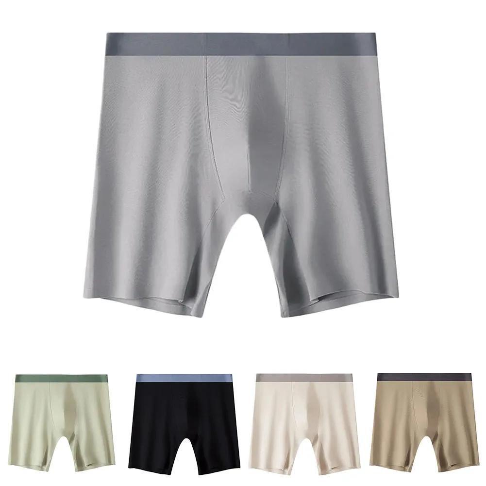 

Men Cotton Soft Long Leg Boxer Shorts Sports Underwear Striped Home Wear Boxer Trunks Underpant Comfortable