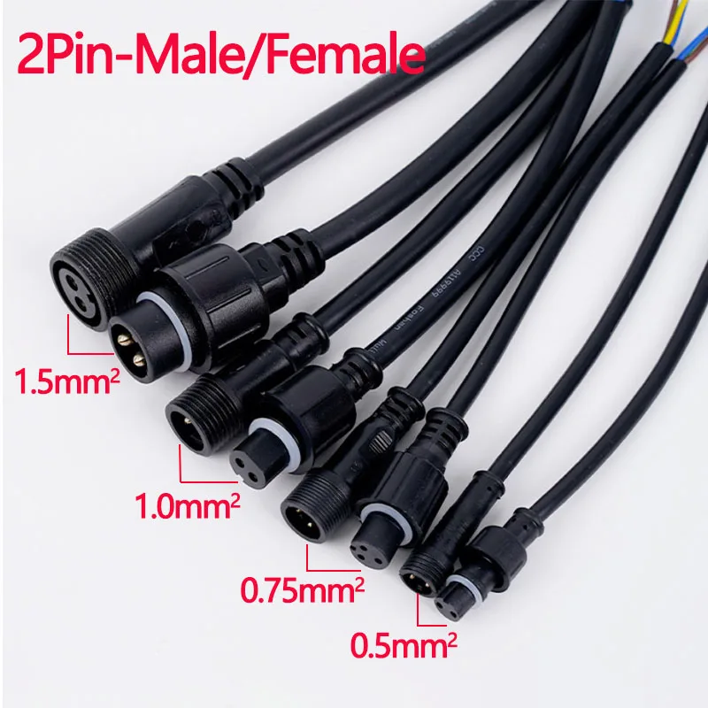 Fotografia 4: Conjunto de Conectores de Fio à Prova d'Água 2/3/4/5/6 Pinos com Cabo de 0.5-1.5mm² Conector Elétrico Avaliado para Luzes LED e Uso Externo