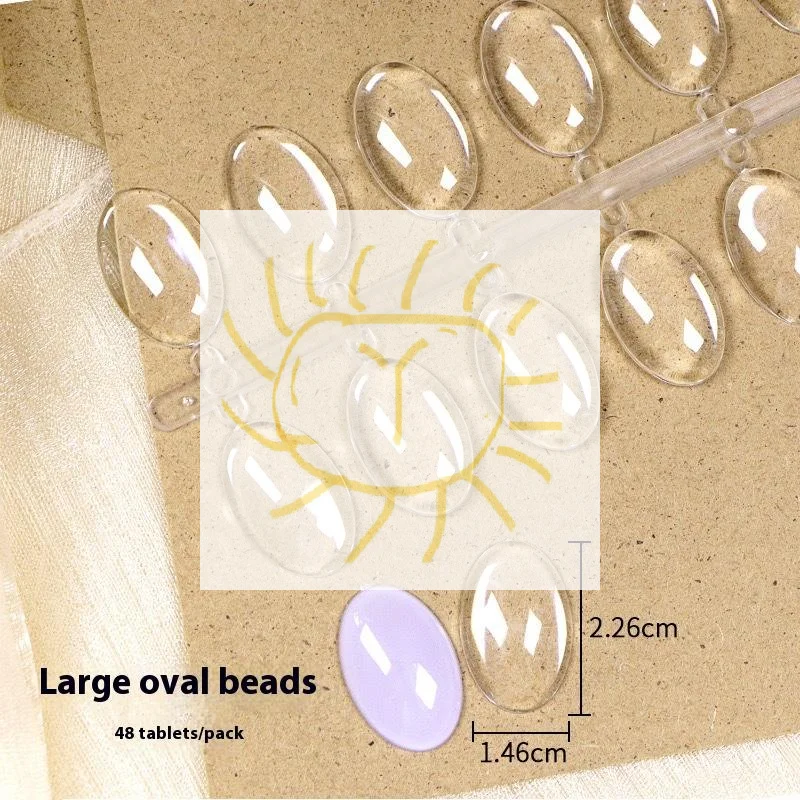 48/120Pcs Elliptical Shaped Clear Glass Nail Polish Color Card Manicure Color Display Tips Fake Color Chart Showing Shelf