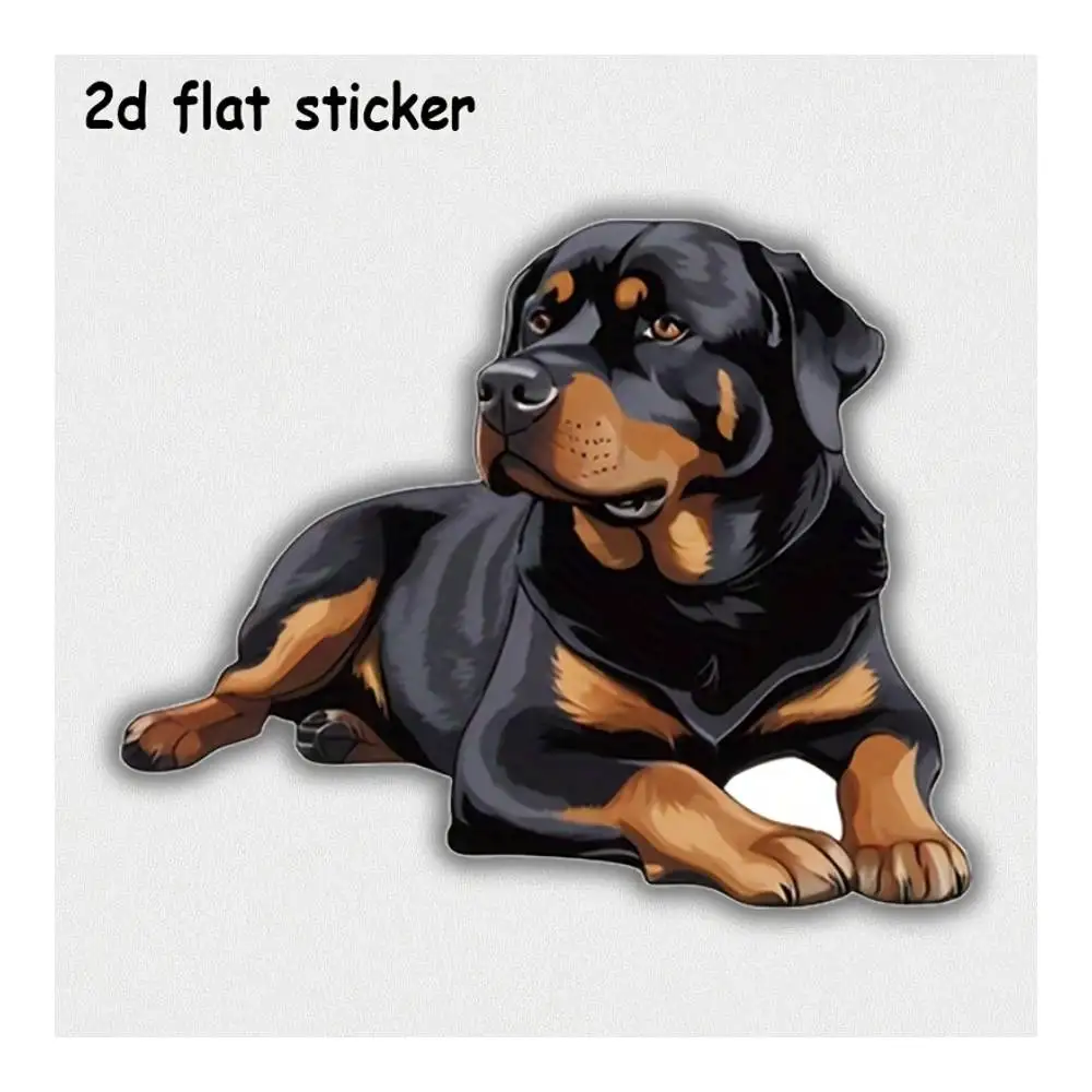 Playful Rottweiler Dog Image Sticker For Cars, Laptops, Windows, Doors, Fridges, Water Bottles