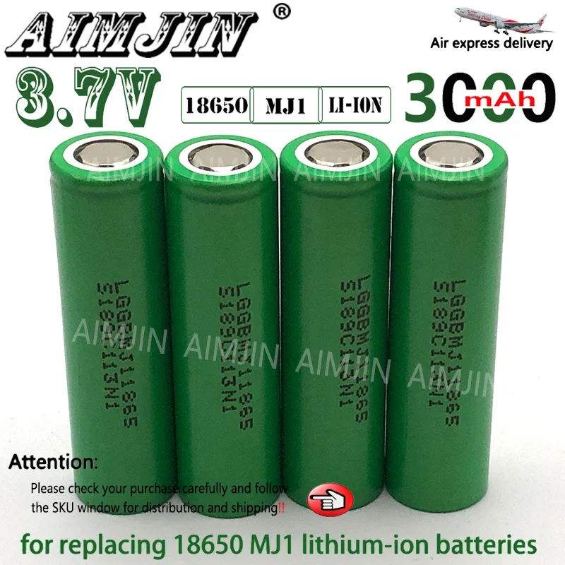 

for discharge 30A MJ1 18650 Li-Ion Battery 3.7V 3000mAh Suitable For Our Toys,Tools,Flashlight Batteries,Etc Replace battery