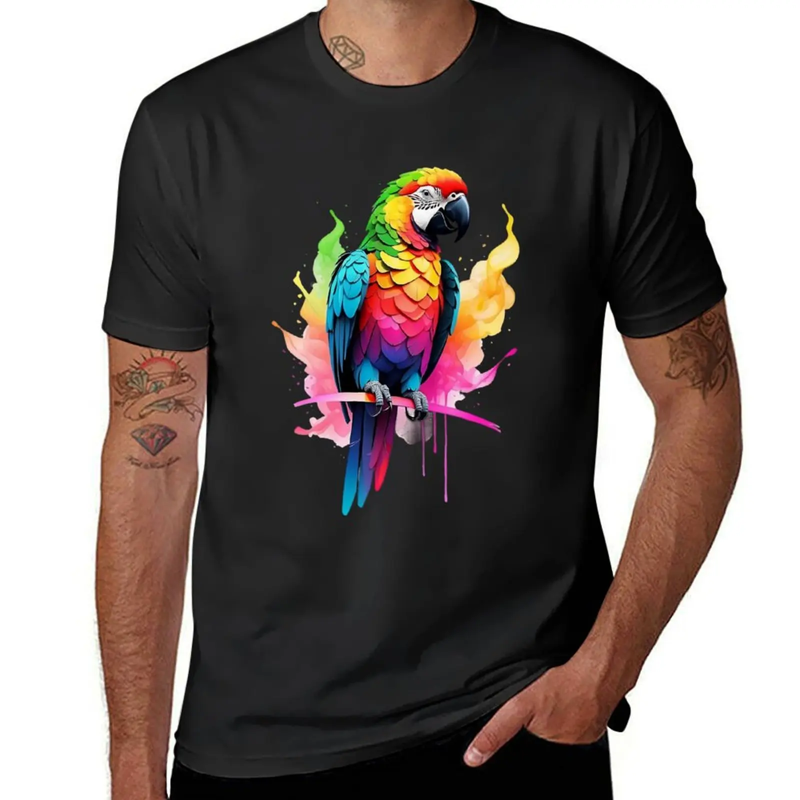 

Parrot Paradise: Tropical Harmony T-shirt plain oversizeds Men's t-shirts