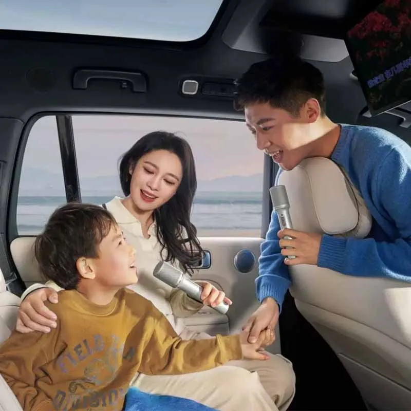 For Li Auto L6 L7 L8 L9 Mega i6 i8 Special Original Wireless Car KTV Microphone Dual Vehicle Karaoke 2 Pack Handheld Mics