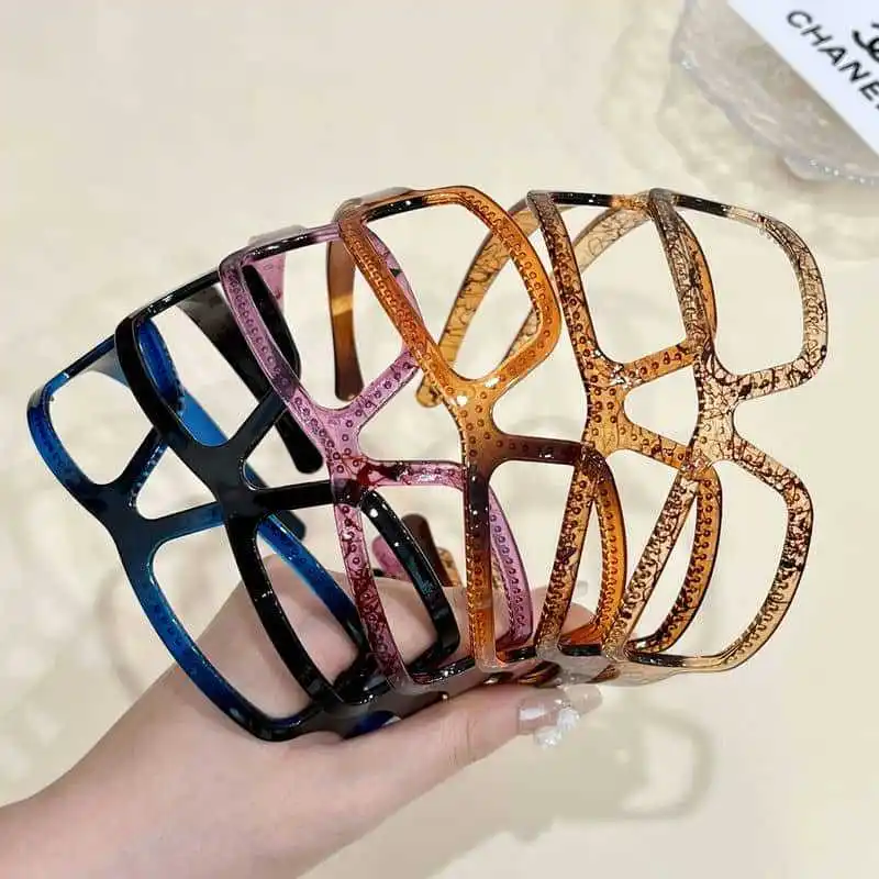 

Women's Hairbands Harajuku Simple Versatile Hair Hoops High Quality Hair Accessories For Girl Fashionable Funny Trendy Glasses