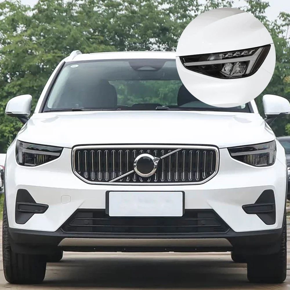 For Volvo XC40 2018-2026 High-Gloss Smoke Black Pre-Cut TPU Car Headlight Protection Film PPF Kit Anti-Scratch Vinyl Wrap Cover view 4