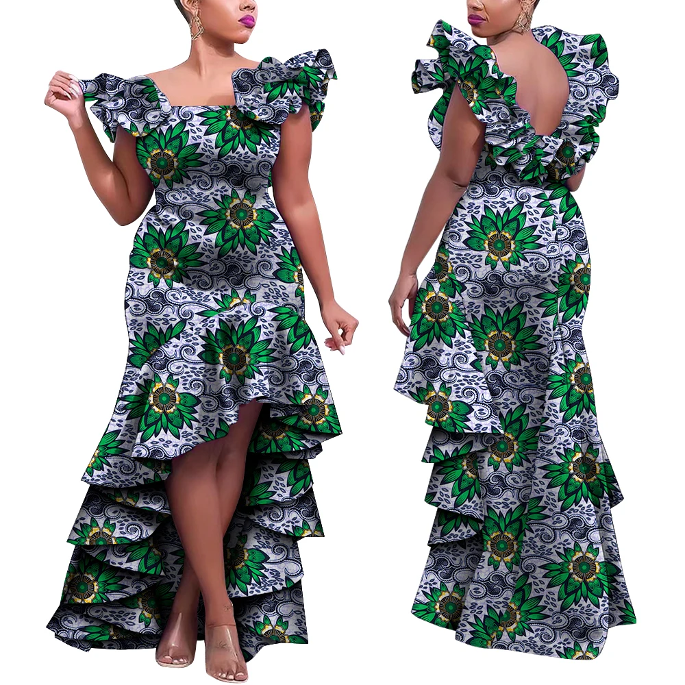 

Fashion African Dresses for Women Dashiki African Clothes Cotton African Print Clothing Wedding Dresses Robe Femme WY569