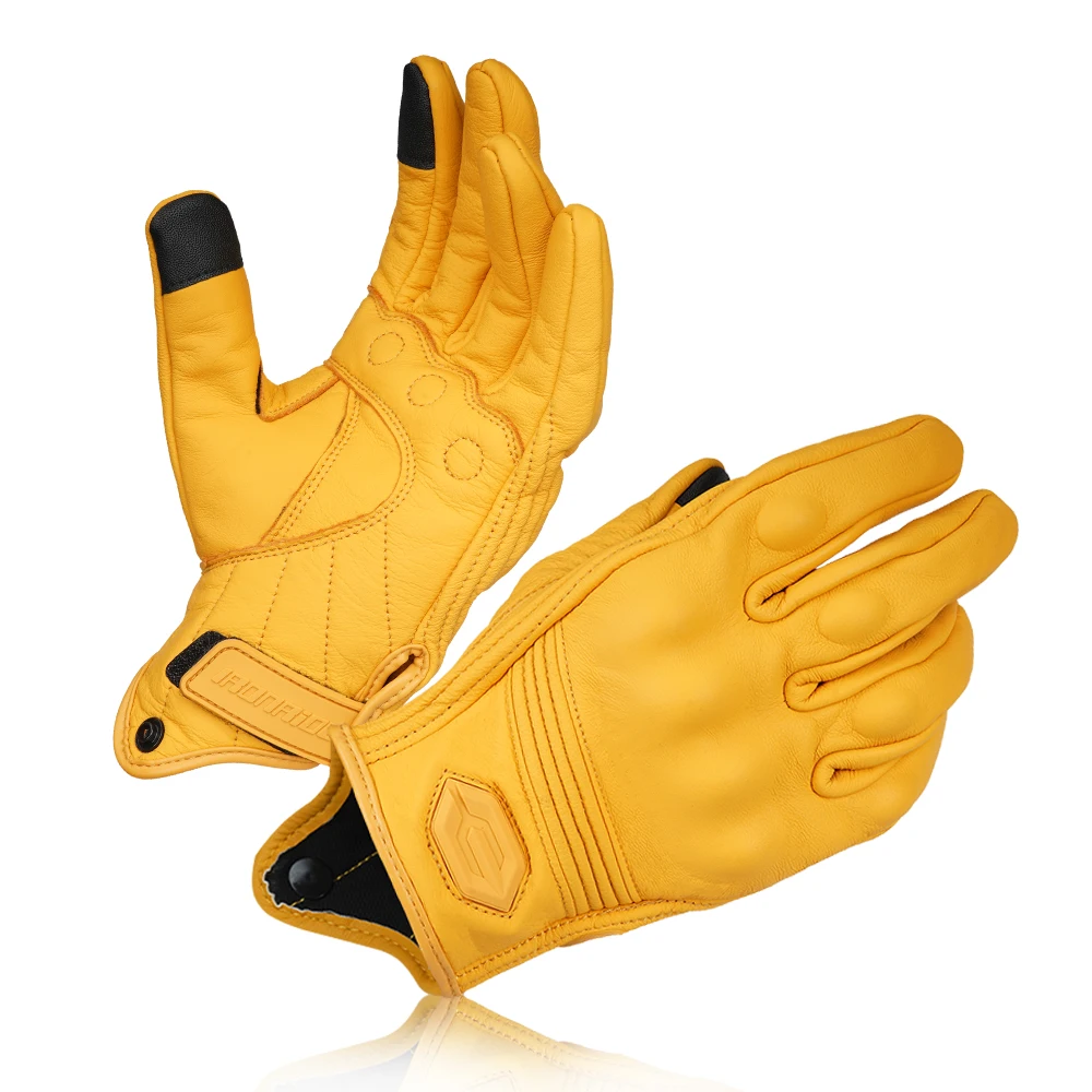 Winter Windproof And Warm Motorcycle Gloves Off-road Motorcycle Gloves Retro Leather Gloves Unisex All Finger Gloves