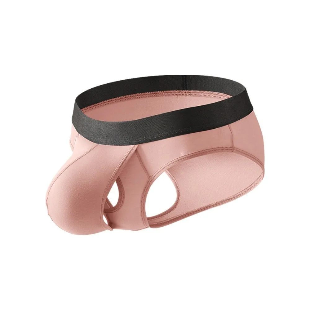 Calzoncillos Finos de Verano de Fibra de Bambú para Hombre, Ropa Interior Delgada con Abertura Frontal 2 en 1
