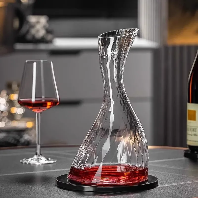 Luxury Lead Free Crystal Glass Wine Decanter Elegant Red Wine Aerator Pourer Creative Household Bottle Dispenser High End