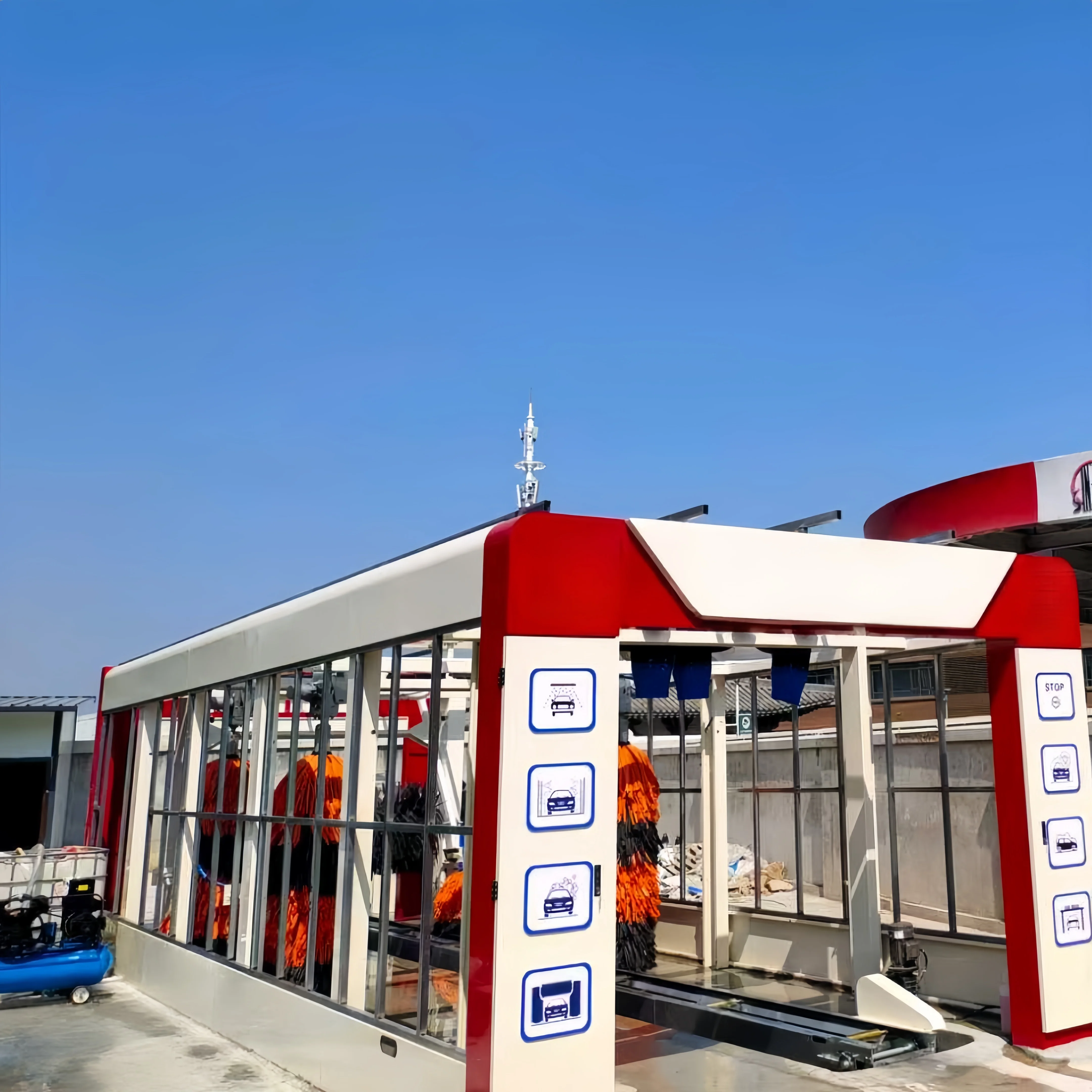 عملية متعددة الوظائف نفق التنظيف الاستثنائي غسالة السيارات الأوتوماتيكية بالكامل #3