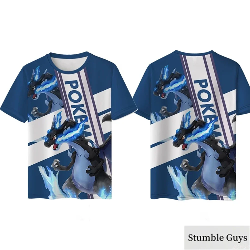 بوكيمون الصيف الكرتون موضة ثلاثية الأبعاد تي شيرت مطبوع الاطفال الفتيان الفتيات بيكاتشو تي شيرت الاطفال Harajuku ملابس لطيف الرجال ملابس حريمي