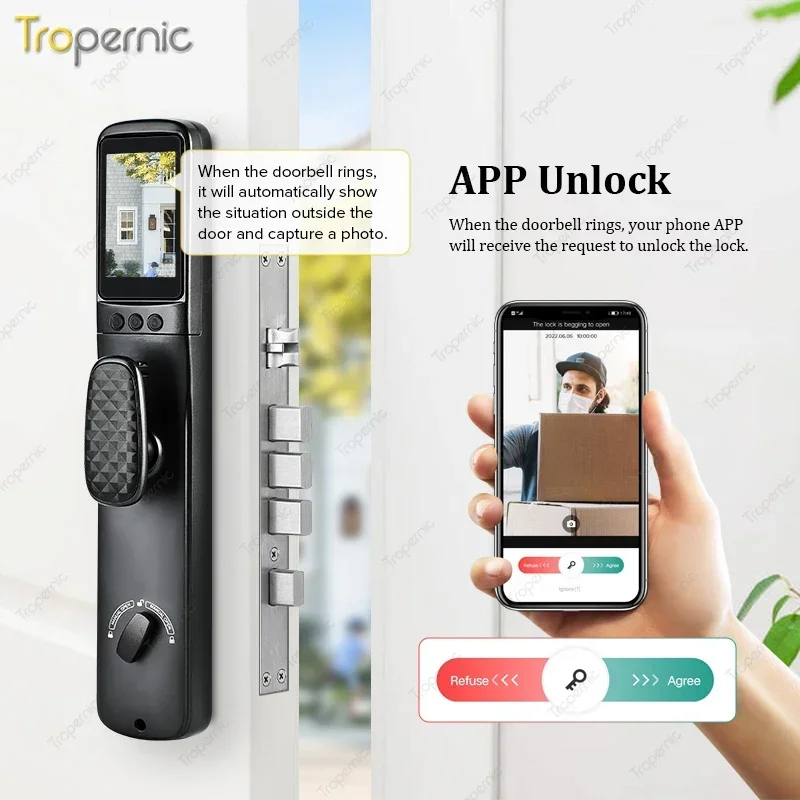 Wholesale Price Smart Lock For Interior Doors Door Lock Smart Outside New Materials Good Price Aluminum Door Smart Lock