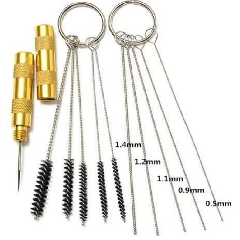 Kit de nettoyage pour pistolet aérographe 11 pièces/ensemble, aiguille et brosse, outil de réparation 2025