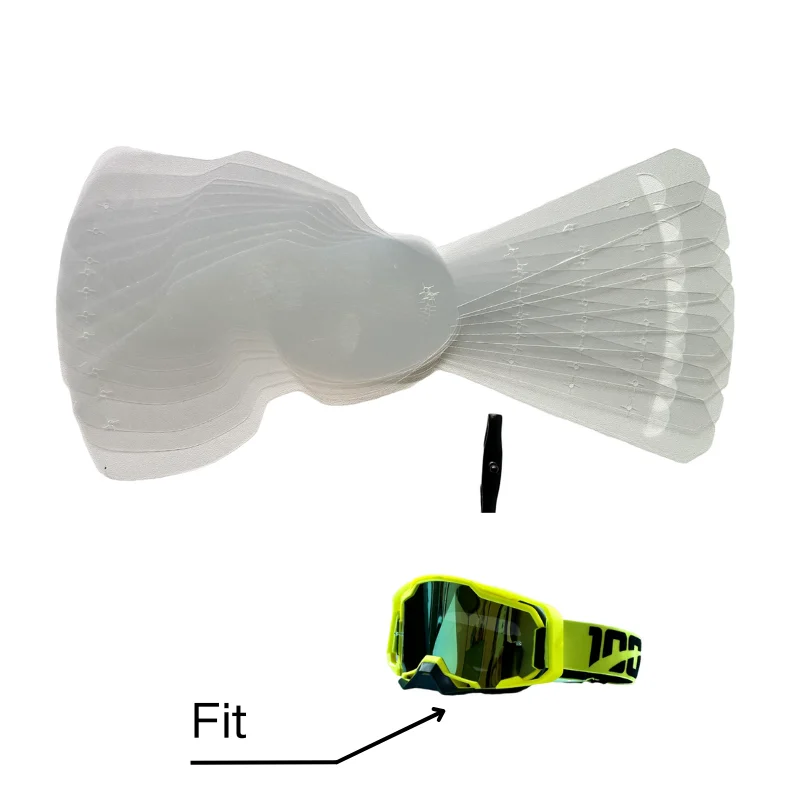 

Очки для мотокросса, 10 шт., отрывные очки с ремешками, стандартные отрывные очки MX, защитная пленка для линз, защитные аксессуары