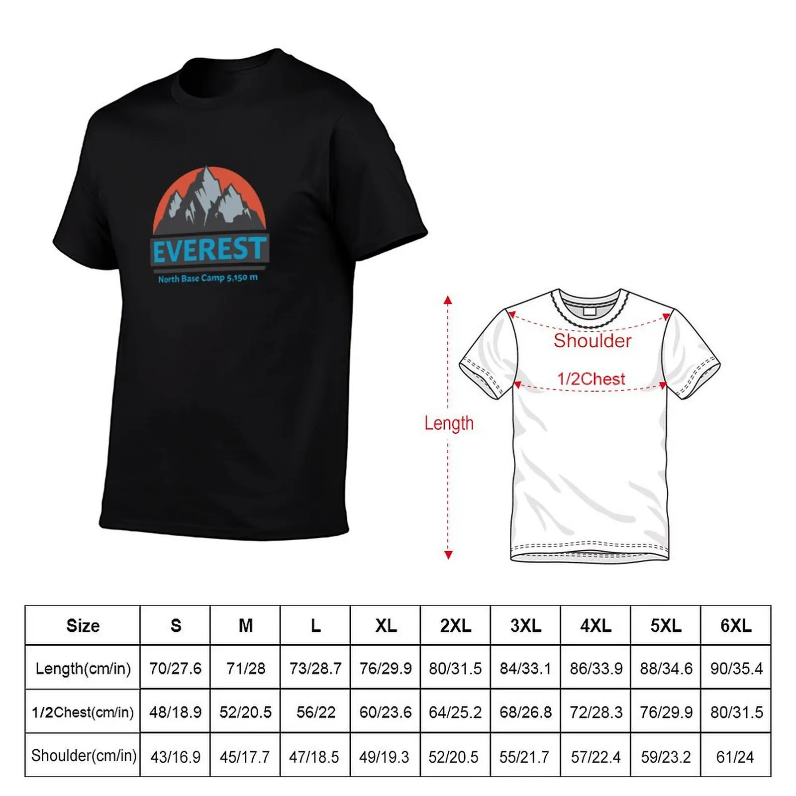 Mount Everest, Base Camp T-Shirt anime figures summer clothes men t shirt