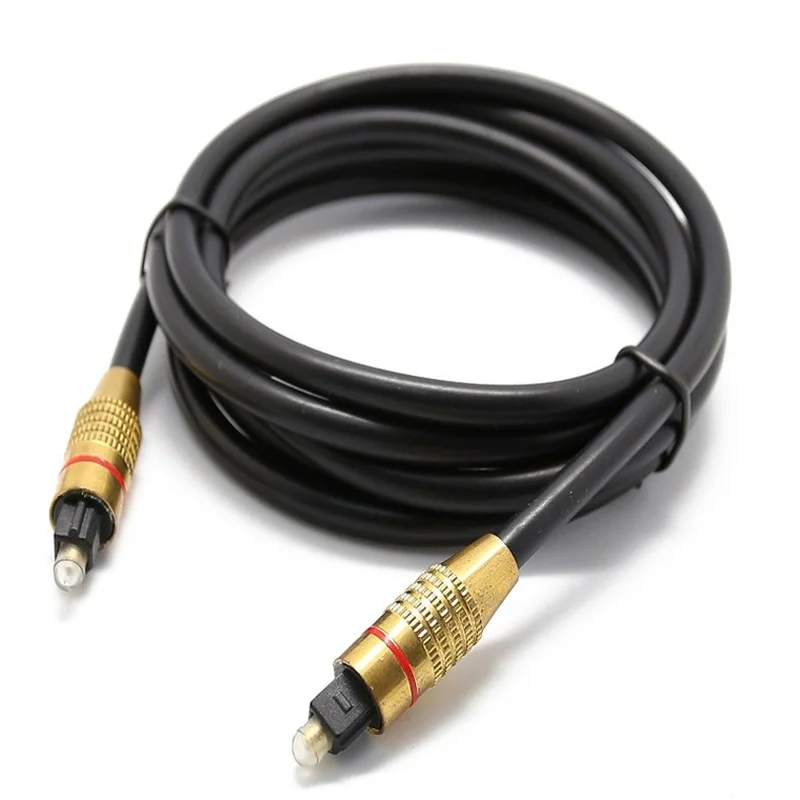 Cable de fibra óptica de Audio chapado en oro, Cable Toslink, interfaz lateral de fibra óptica Digital, transmisión de Audio, od6.0 mm