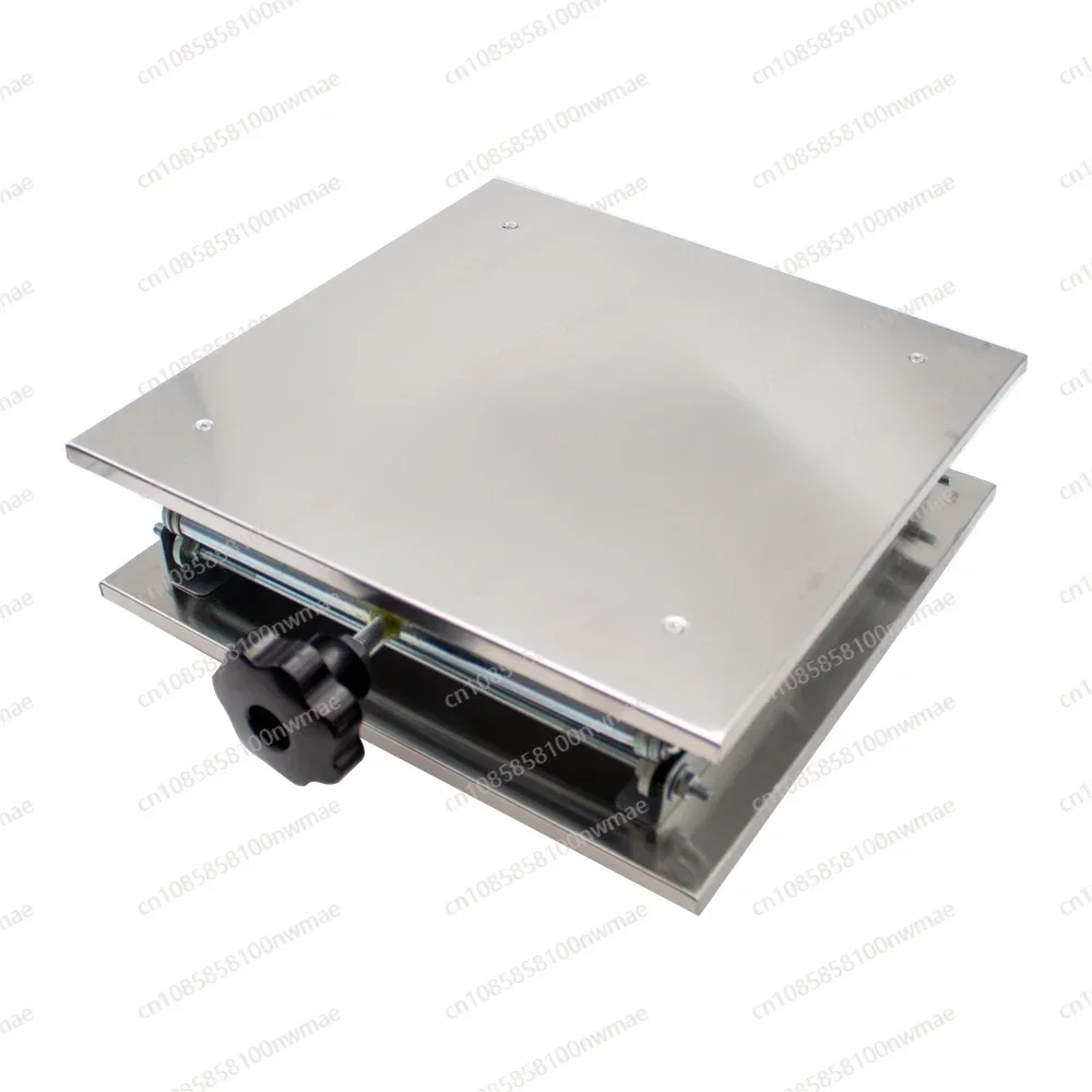 30x30CM Manual 304 Stainless Steel Lifting Table Z-Axis Sliding Table Laboratory 9-46CM Screw Lifting Platform Load 25KG