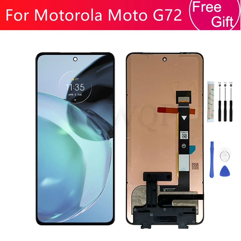 

For Motorola Moto G72 LCD Display Touch Screen Digitizer Assembly For Moto G72 Screen With Frame Replacement Parts 6.5"