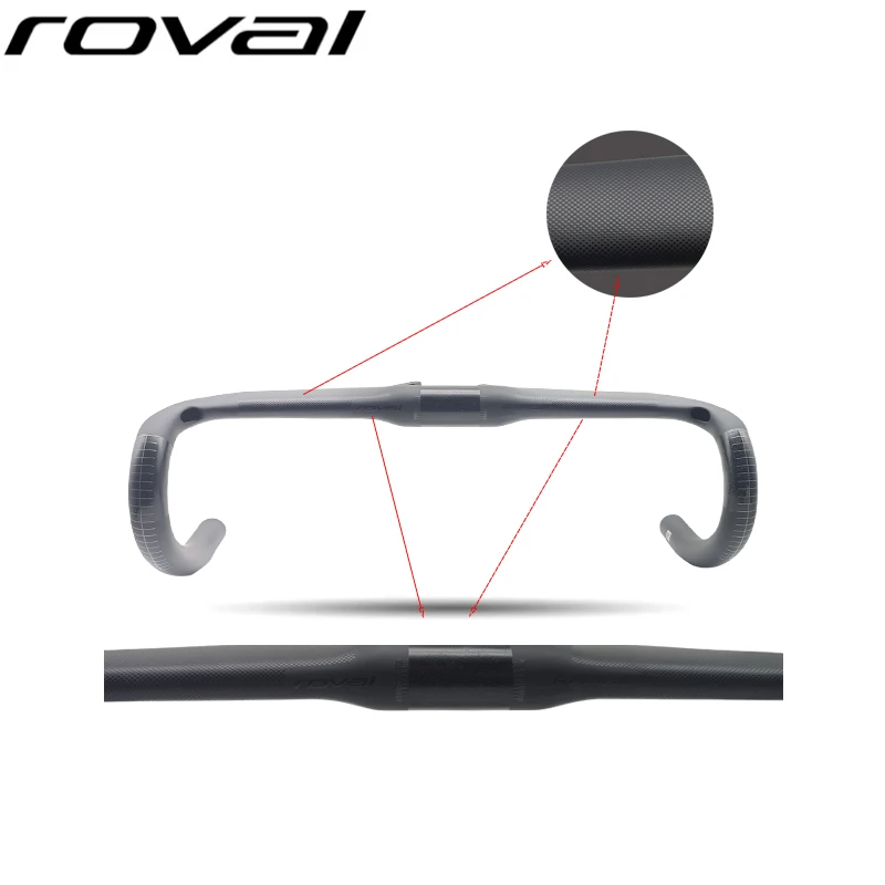 Roval Rapide T1000 Carbon Fiber Road Handlebar 31.8MM 380/400/420/440MM DI2 EPS Flare 2 Degree Cockpit Bicycle Parts