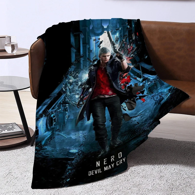 D-Devil May C-Cry Game Blanket Bed Blankets and Bedspreads Furry Winter Bedspread the Knee Sofa Warm Baby & Throws Camping Thick