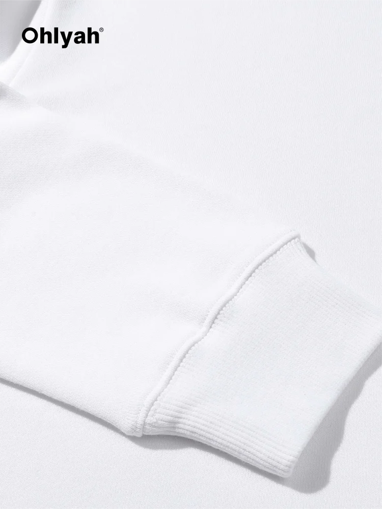 Ohlyah American Street Sle Letter Print Sweatshirt Loose Fit Long Sve round Ne ex Sportkleding Casual Streetwear